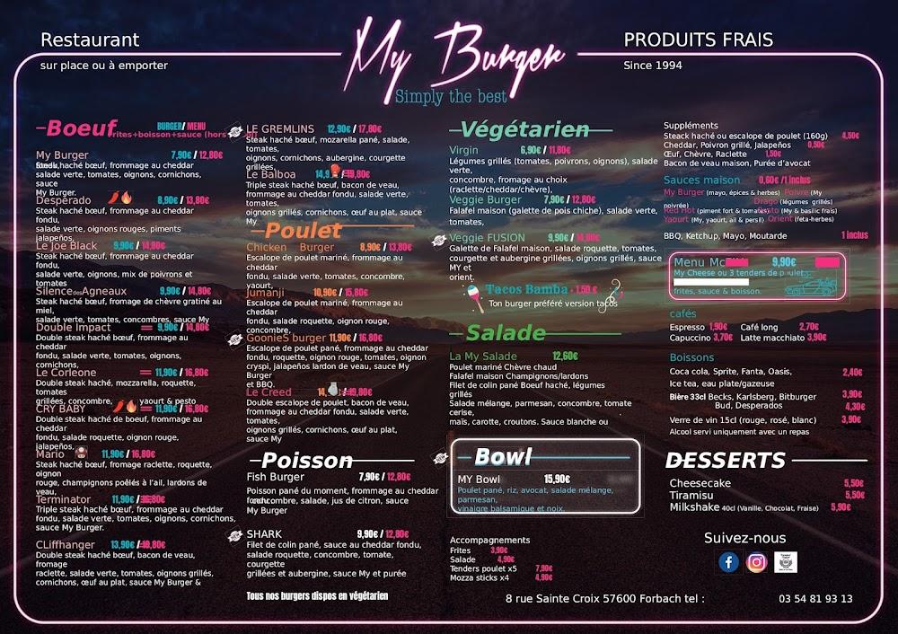 My Burger - Menu Image 1